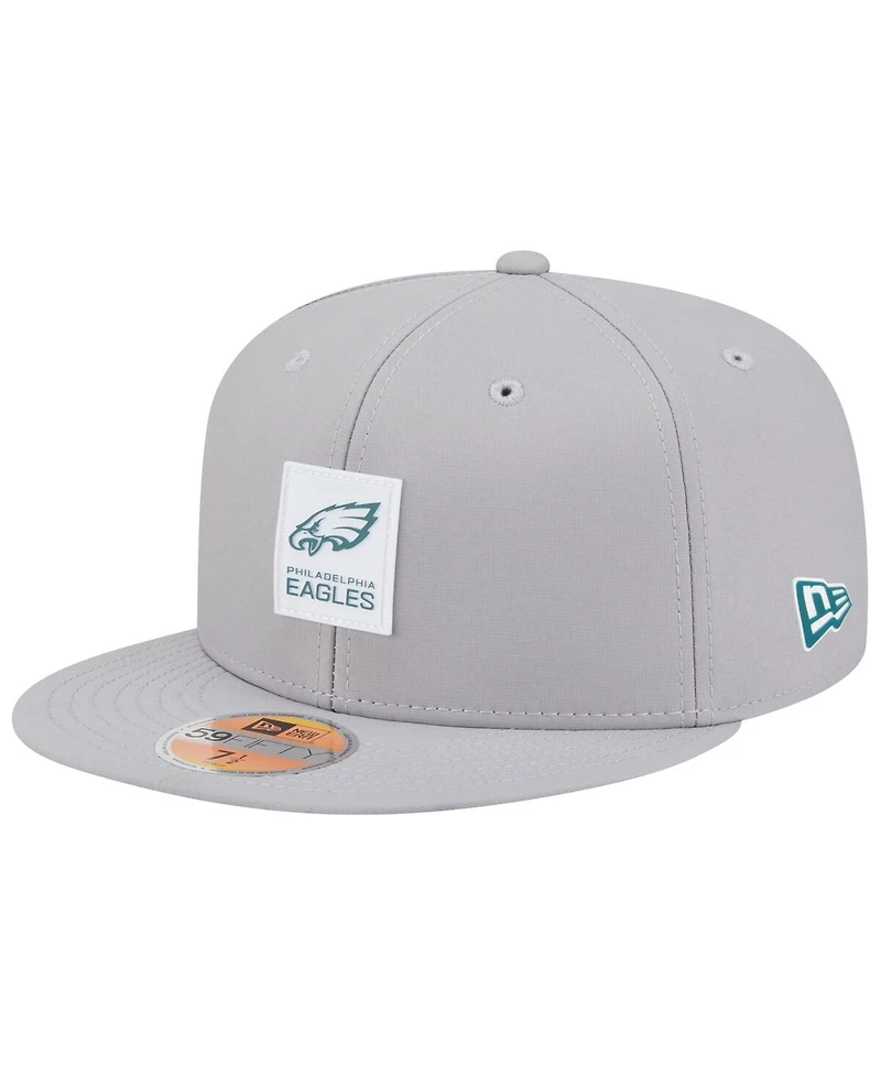 New Era Men's Gray Philadelphia Eagles 2025 Sideline 59FIFTY Fitted Hat