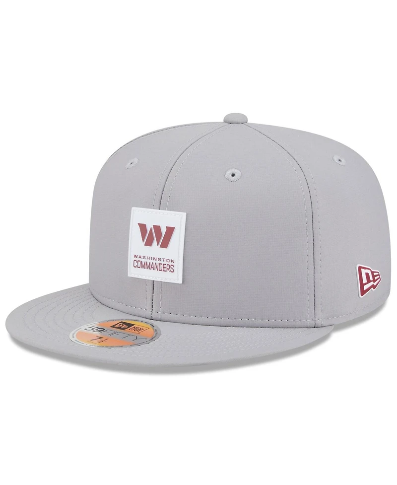 New Era Men's Gray Washington Commanders 2025 Sideline 59FIFTY Fitted Hat
