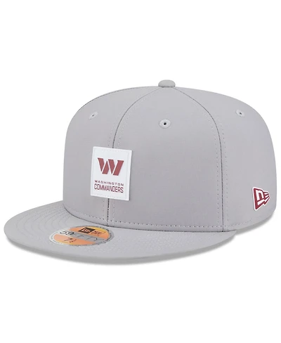 New Era Men's Gray Washington Commanders 2025 Sideline 59FIFTY Fitted Hat