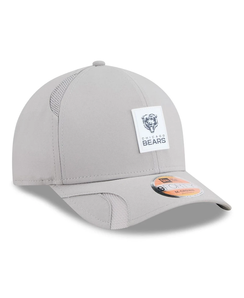 New Era Men's Gray Chicago Bears 2025 Sideline M-crown 9FORTY Adjustable Hat