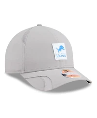 New Era Men's Gray Detroit Lions 2025 Sideline M-Crown 9FORTY Adjustable Hat