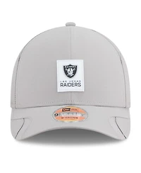 New Era Men's Gray Las Vegas Raiders 2025 Sideline M-Crown 9FORTY Adjustable Hat