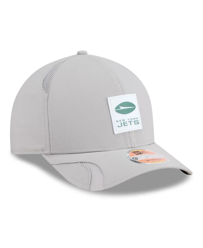New Era Men's Gray New York Jets 2025 Sideline M-crown 9FORTY Adjustable Hat