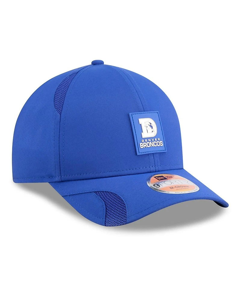 New Era Men's Royal Denver Broncos 2025 Sideline Throwback M-crown 9FORTY Adjustable Hat