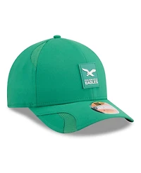 New Era Men's Kelly Green Philadelphia Eagles 2025 Sideline Throwback M-crown 9FORTY Adjustable Hat