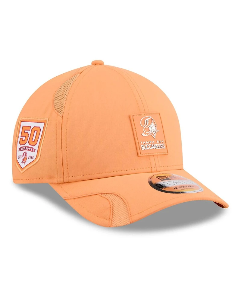 New Era Men's Orange Tampa Bay Buccaneers 2025 Sideline Throwback M-crown 9FORTY Adjustable Hat