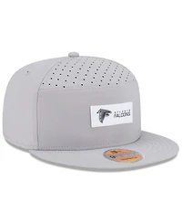 New Era Men's Gray Atlanta Falcons 2025 Sideline Split Panel 9FIFTY Snapback Hat
