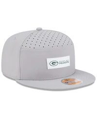 New Era Men's Green Green Bay Packers 2025 Sideline Split Panel 9FIFTY Snapback Hat