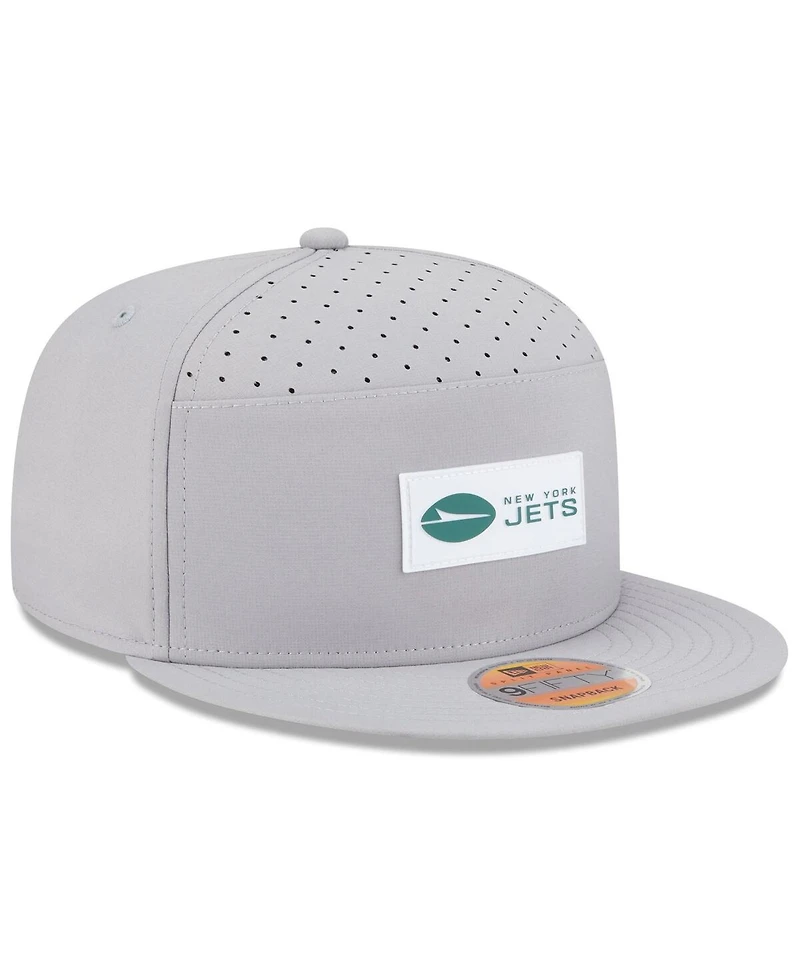 New Era Men's New York Jets 2025 Sideline Split Panel 9FIFTY Snapback Hat