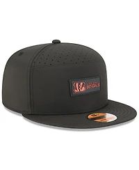 New Era Men's Black Cincinnati Bengals 2025 Sideline Split Panel 9FIFTY Snapback Hat