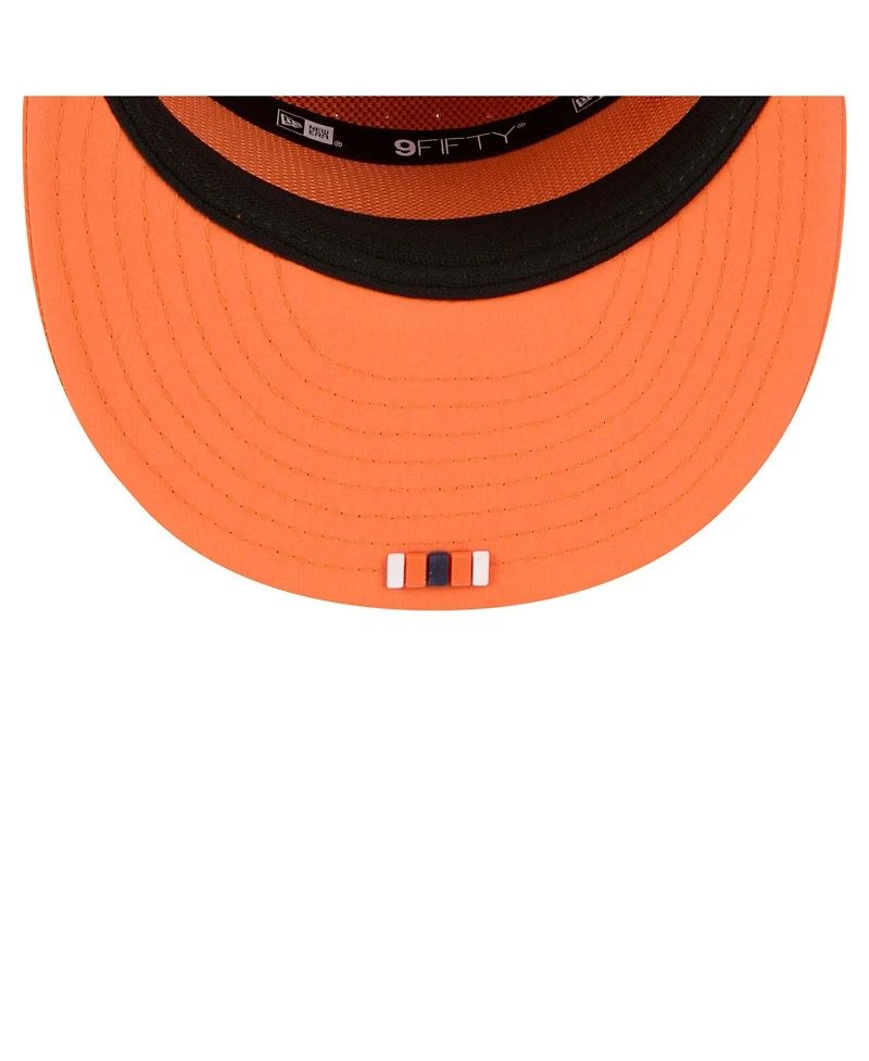 New Era Men's Orange Denver Broncos 2025 Sideline Split Panel 9FIFTY Snapback Hat
