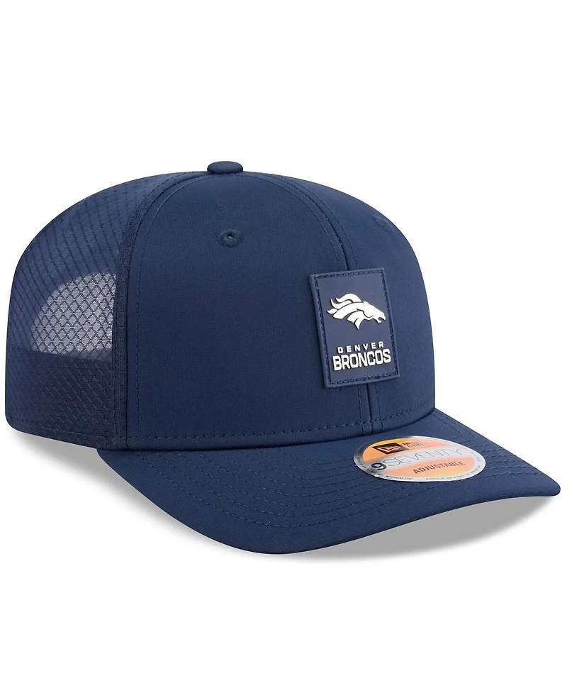 New Era Men's Navy Denver Broncos 2025 Sideline 9SEVENTY Trucker Adjustable Hat