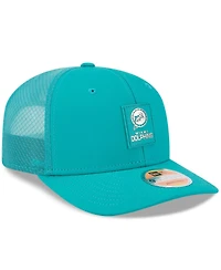 New Era Men's Aqua Miami Dolphins 2025 Sideline Throwback 9SEVENTY Trucker Adjustable Hat