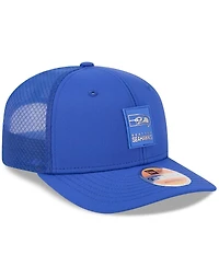 New Era Men's Royal Seattle Seahawks 2025 Sideline Throwback 9SEVENTY Trucker Adjustable Hat