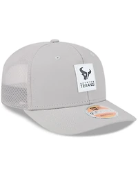 New Era Men's Gray Houston Texans 2025 Sideline 9SEVENTY Adjustable Trucker Hat