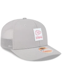 New Era Men's Gray Kansas City Chiefs 2025 Sideline 9SEVENTY Adjustable Trucker Hat