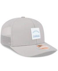 New Era Men's Gray Los Angeles Chargers 2025 Sideline 9SEVENTY Adjustable Trucker Hat