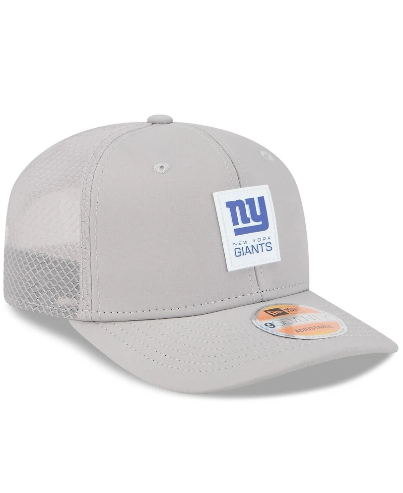 New Era Men's Gray New York Giants 2025 Sideline 9SEVENTY Adjustable Trucker Hat