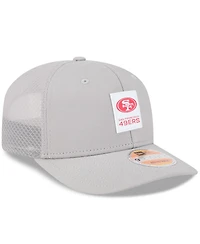 New Era Men's Gray San Francisco 49ers 2025 Sideline 9SEVENTY Adjustable Trucker Hat