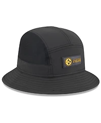 New Era Men's Black Pittsburgh Steelers 2025 Sideline Bucket Hat