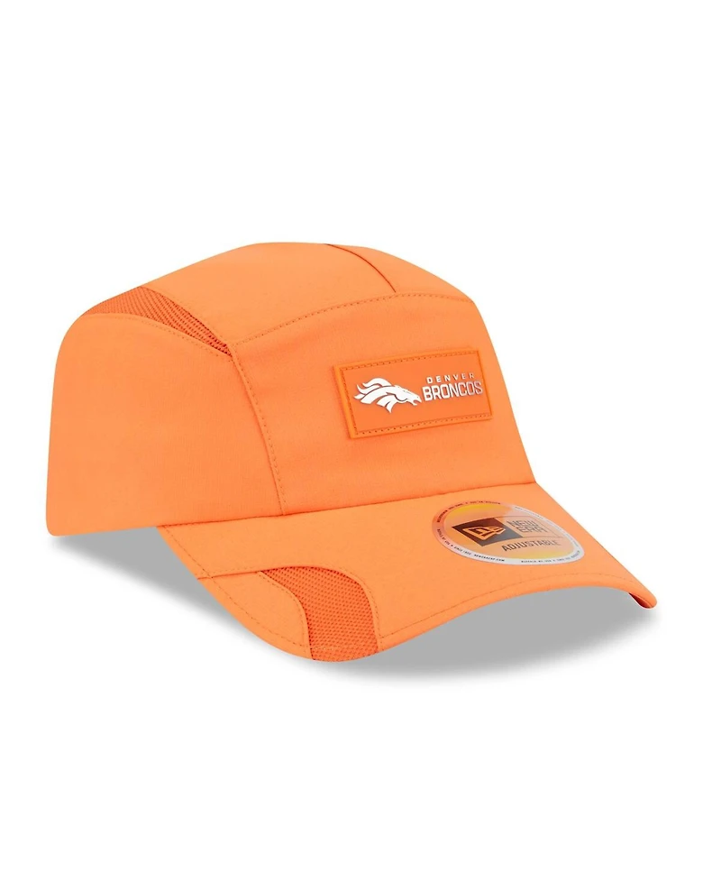 New Era Men's Orange Denver Broncos 2025 Sideline Runner Adjustable Hat