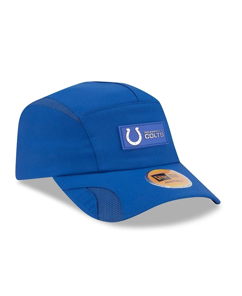 New Era Men's Royal Indianapolis Colts 2025 Sideline Runner Adjustable Hat