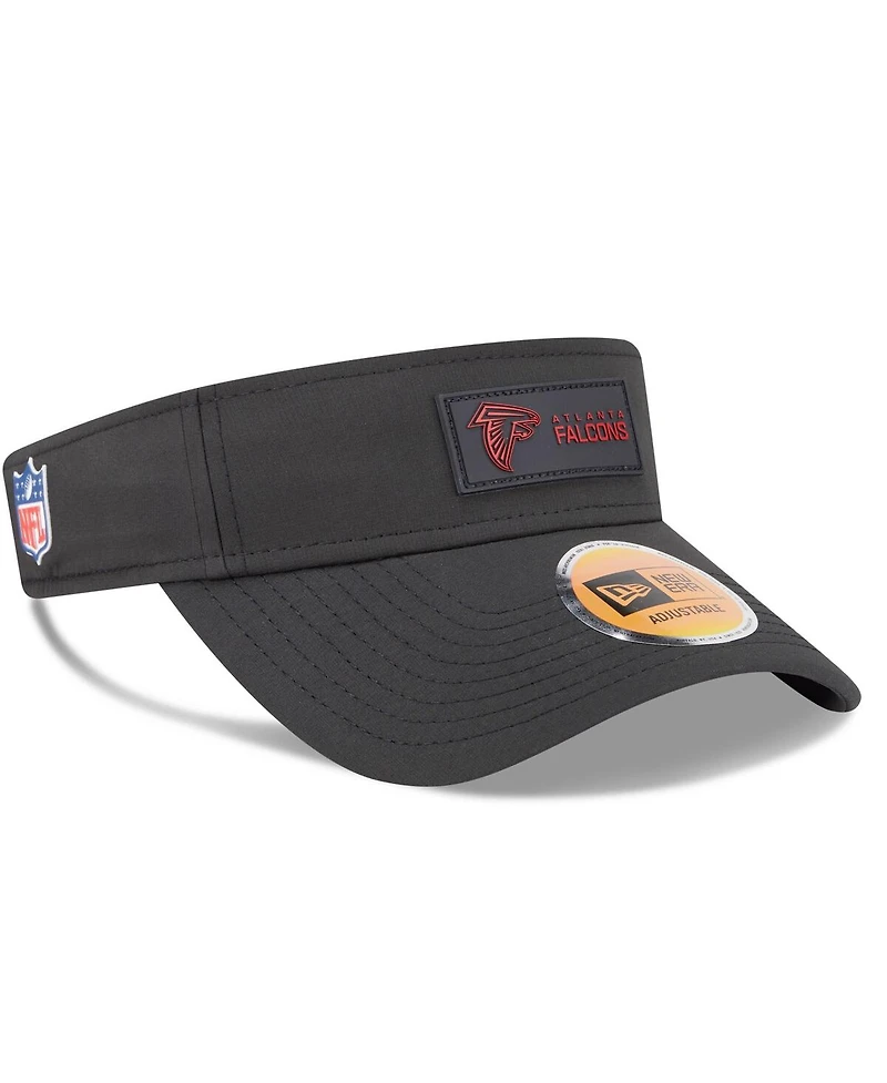 New Era Men's Black Atlanta Falcons 2025 Sideline Visor Hat