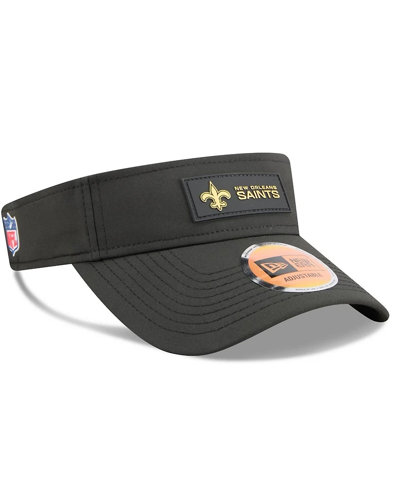 New Era Men's Black New Orleans Saints 2025 Sideline Visor Hat