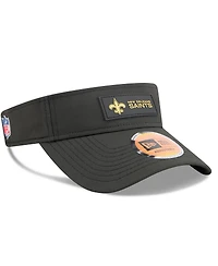 New Era Men's Black New Orleans Saints 2025 Sideline Visor Hat
