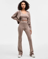 Guess Women's Flaminia Ribbed Knit Flare Pants