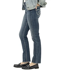 Silver Jeans Co. Women's Suki Mid Rise Curvy Fit Straight Leg