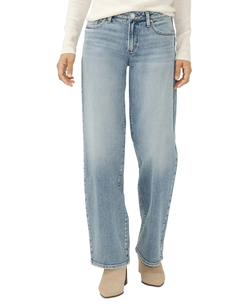 Silver Jeans Co. Women's Loose & Low Rise Straight Leg