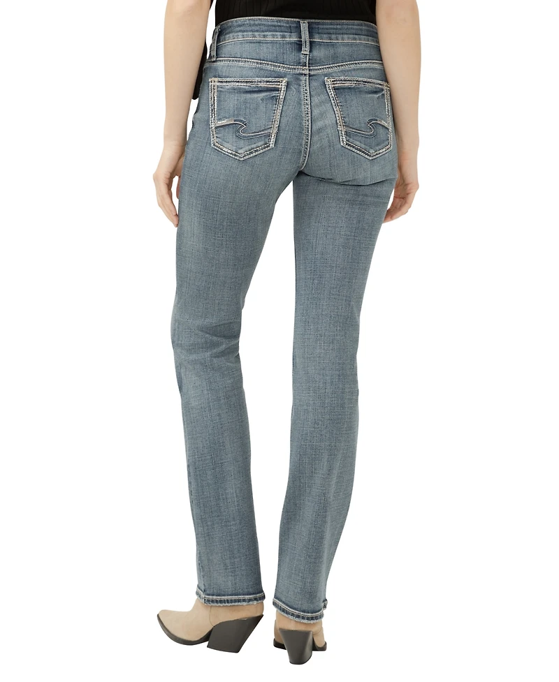 Silver Jeans Co. Women's Elyse Mid Rise Comfort Fit Slim Bootcut