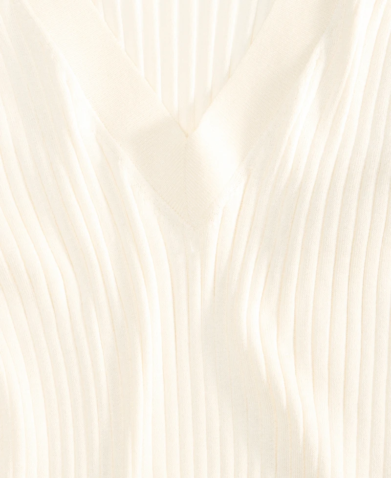 I.n.c. International Concepts Women's Ribbed V-Neck Sweater, Macy's Exclusive