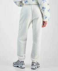 Hippie Rose Juniors' Sherpa Cargo Jogger Pants