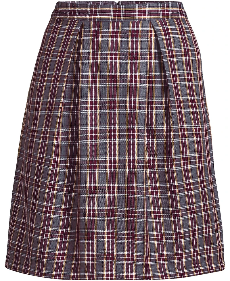 Lands' End Women's Top of Knee Plaid Skort