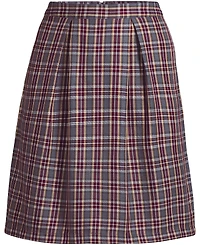 Lands' End Women's Top of Knee Plaid Skort