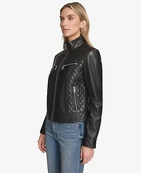 Andrew Marc Women's Mikel Racer Leather Jacket