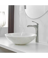 Greenspring Single Hole Handle Bathroom Vessel Sink Faucet With Pop Up Drain Without Overflow Matte Black Chrome