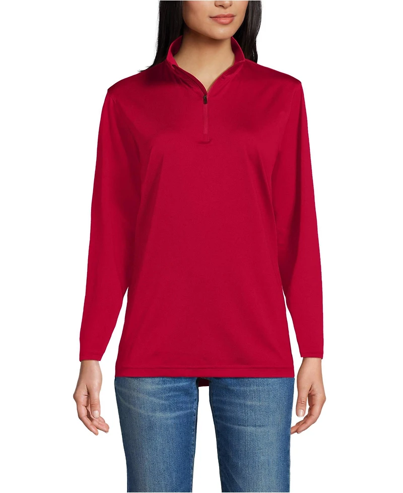 Lands' End Men's Unisex Rapid Dry Quarter Zip Pullover