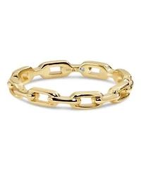 Devata Cable Link Ring In Gold Plated Sterling Silver Size 8