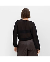City Chic Plus Corina Plain Top