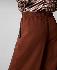 Calvin Klein Women's Linen Blend Wide-Leg Pants