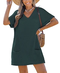 Cupshe Women's Sunny Days Only Green Cover-Up Mini Beach Dress