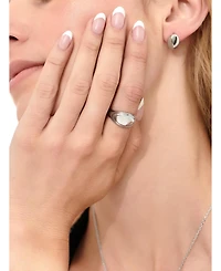 Devata Contour-lined Dome Ring Sterling Silver, 8