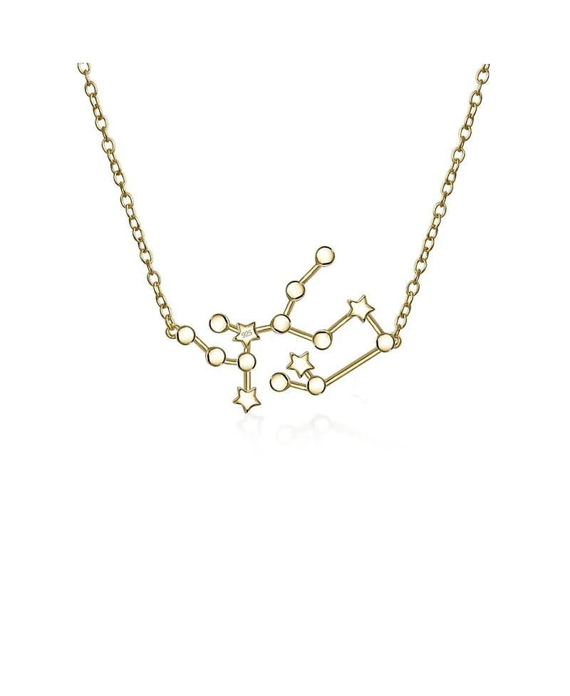 Bling Jewelry Delicate Celestial Astrology Zodiac Sagittarius Constellation Stars Necklace Gold Plated Sterling Silver