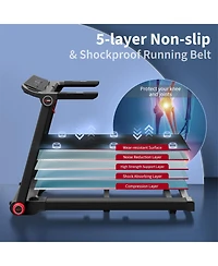 Akiudex Folding Electric Treadmill with Lcd Display and Bluetooth