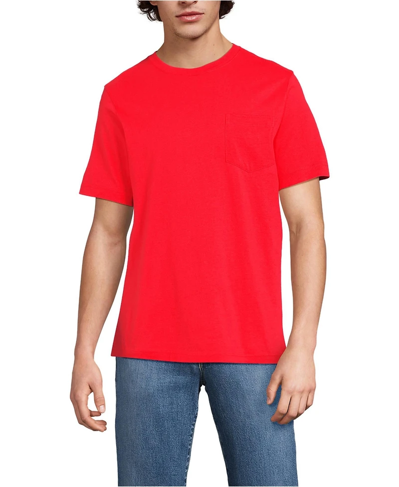 Lands' End Men's Super-t Short Sleeve T-Shirt with Pocket