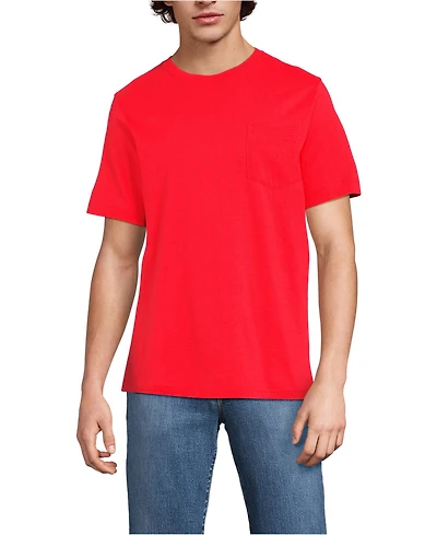 Lands' End Men's Super-t Short Sleeve T-Shirt with Pocket