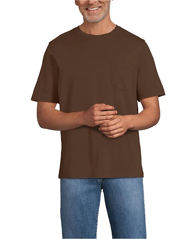 Lands' End Men's Super-t Short Sleeve T-Shirt with Pocket